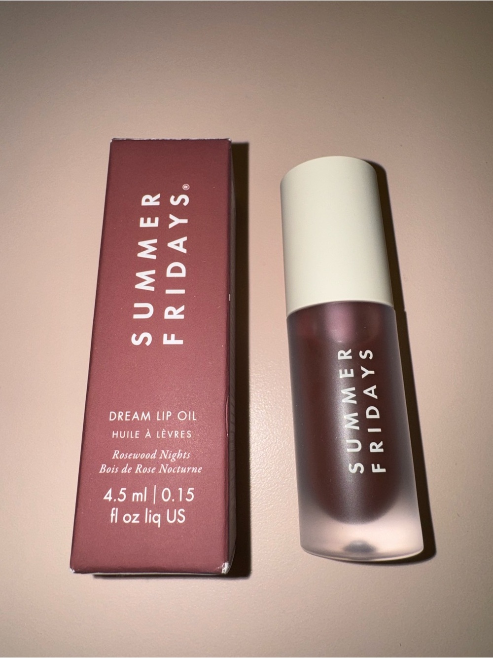 Summer Fridays Dream Lip Oil — Rosewood Mauve (Pink Mauve)
